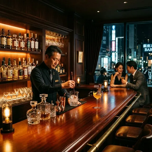 銀座の大人のバーの雰囲気