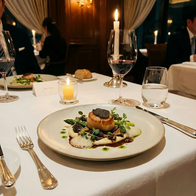 六本木の夜景とラグジュアリーなレストラン